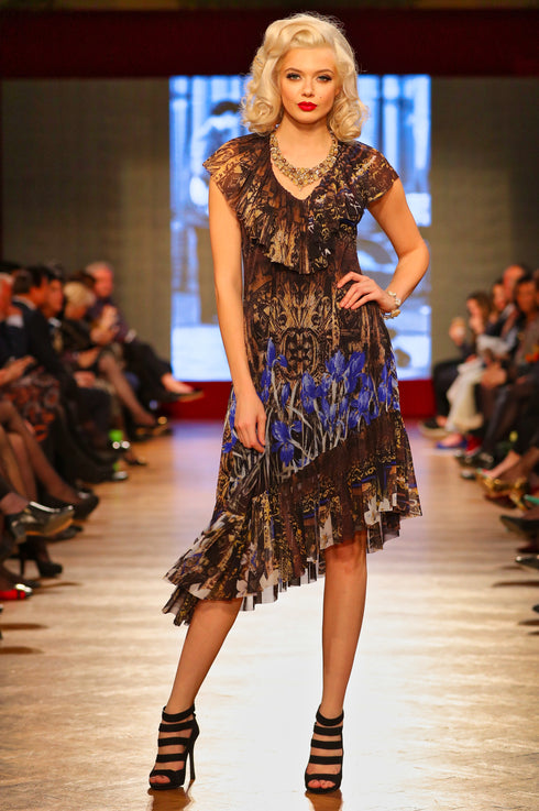 Rochie tull imprimat T-53